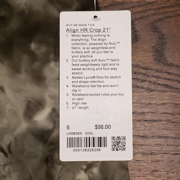 Lululemon Align High-Rise Crop 21" size 6 - Picture 7 of 8